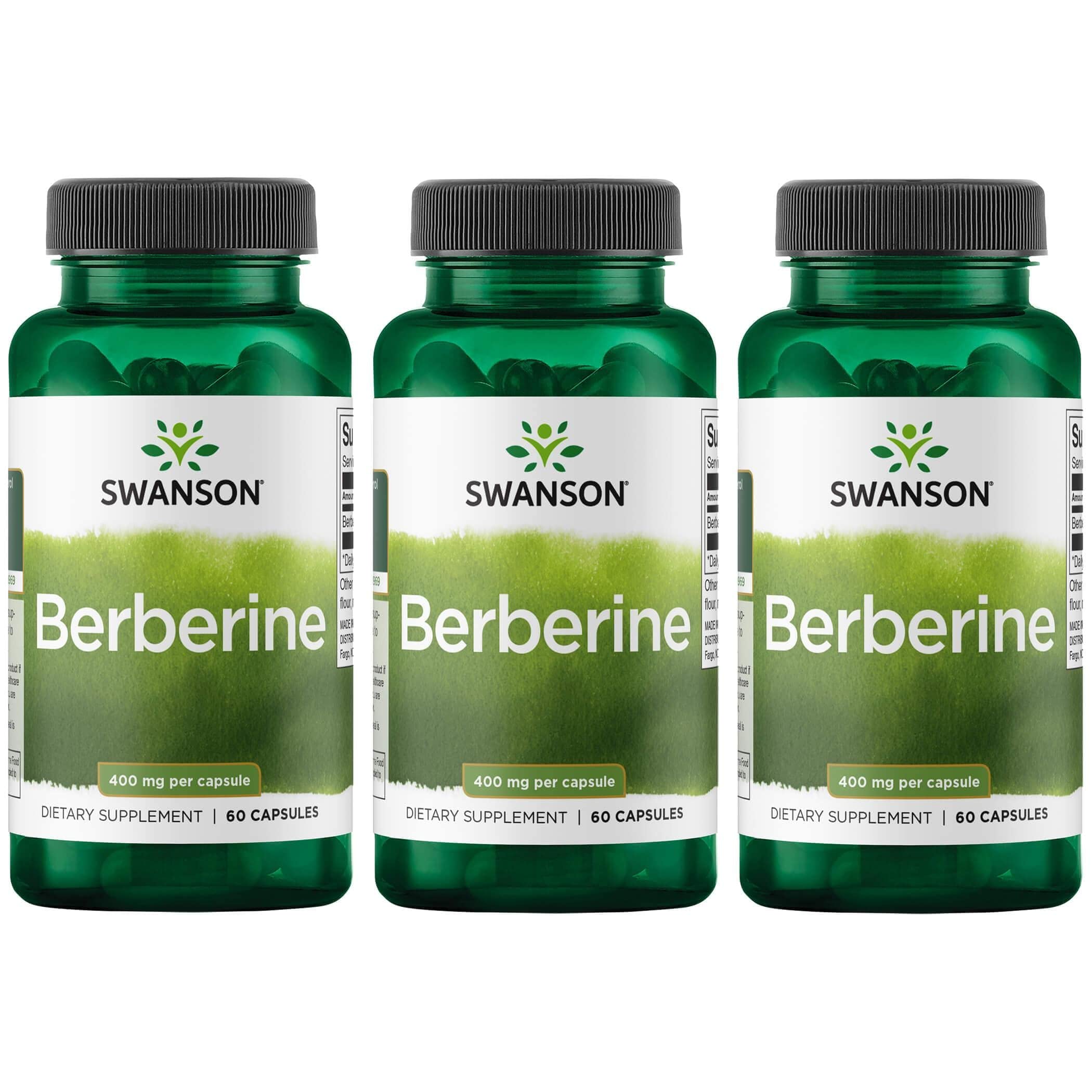 Swanson Berberine: bouteille de gélules avec étiquette claire, soutien potentiel au métabolisme