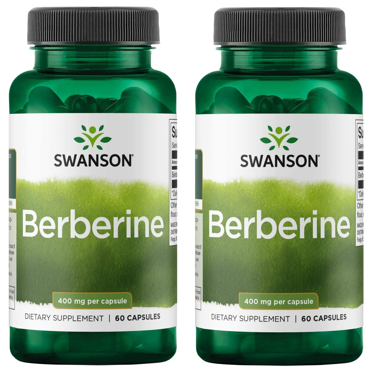 Swanson Berberine: deux bouteilles visibles, soutien potentiel a la circulation.