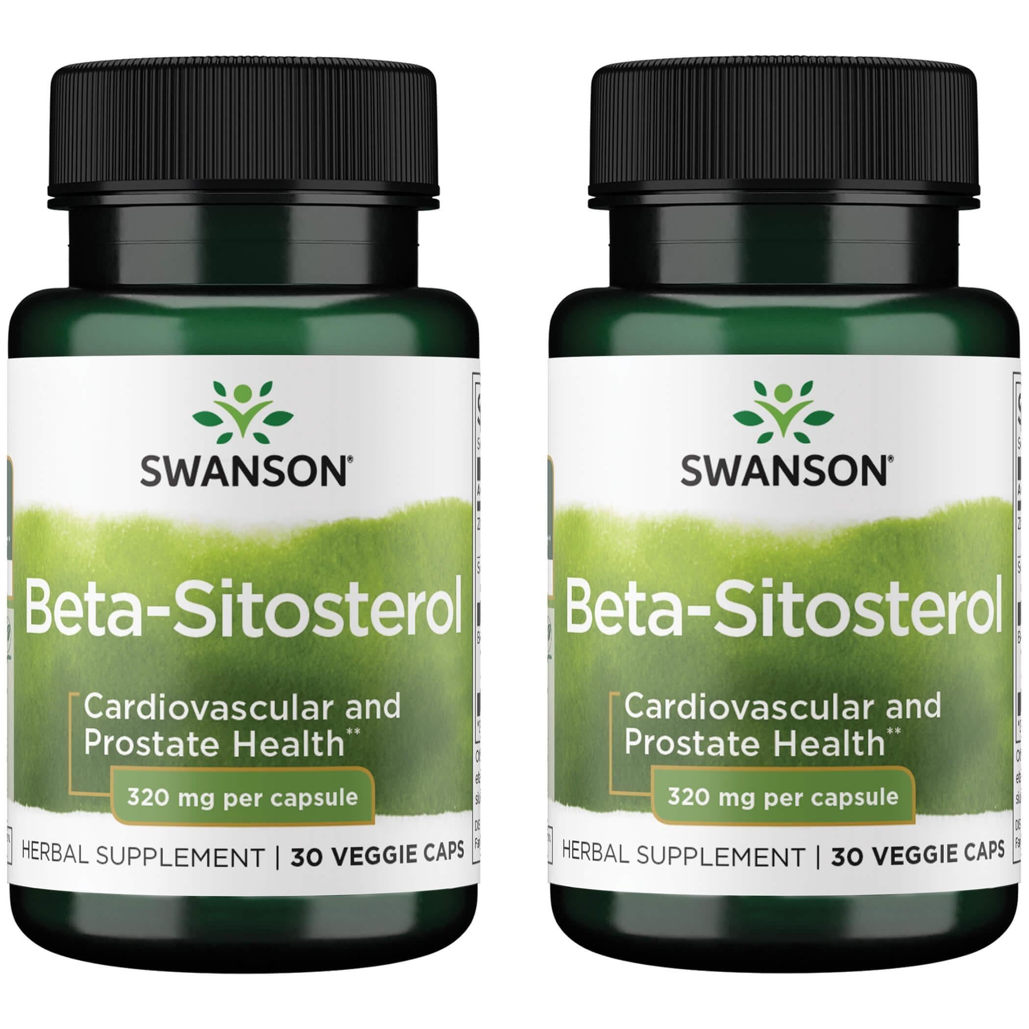 Swanson bêta-sitostérol haute puissance, capsules végétales pour un soutien nutritionnel quotidien.