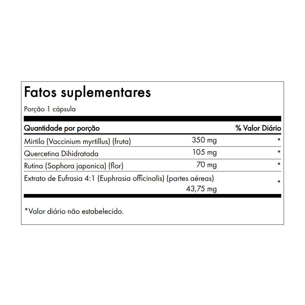 Swanson Bilberry Eyebright Vision Complex : capsules, usage quotidien pour soutenir la fatigue oculaire.