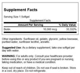 Swanson Biotine 10000 mcg bouteille — routine beauté et énergie quotidienne.
