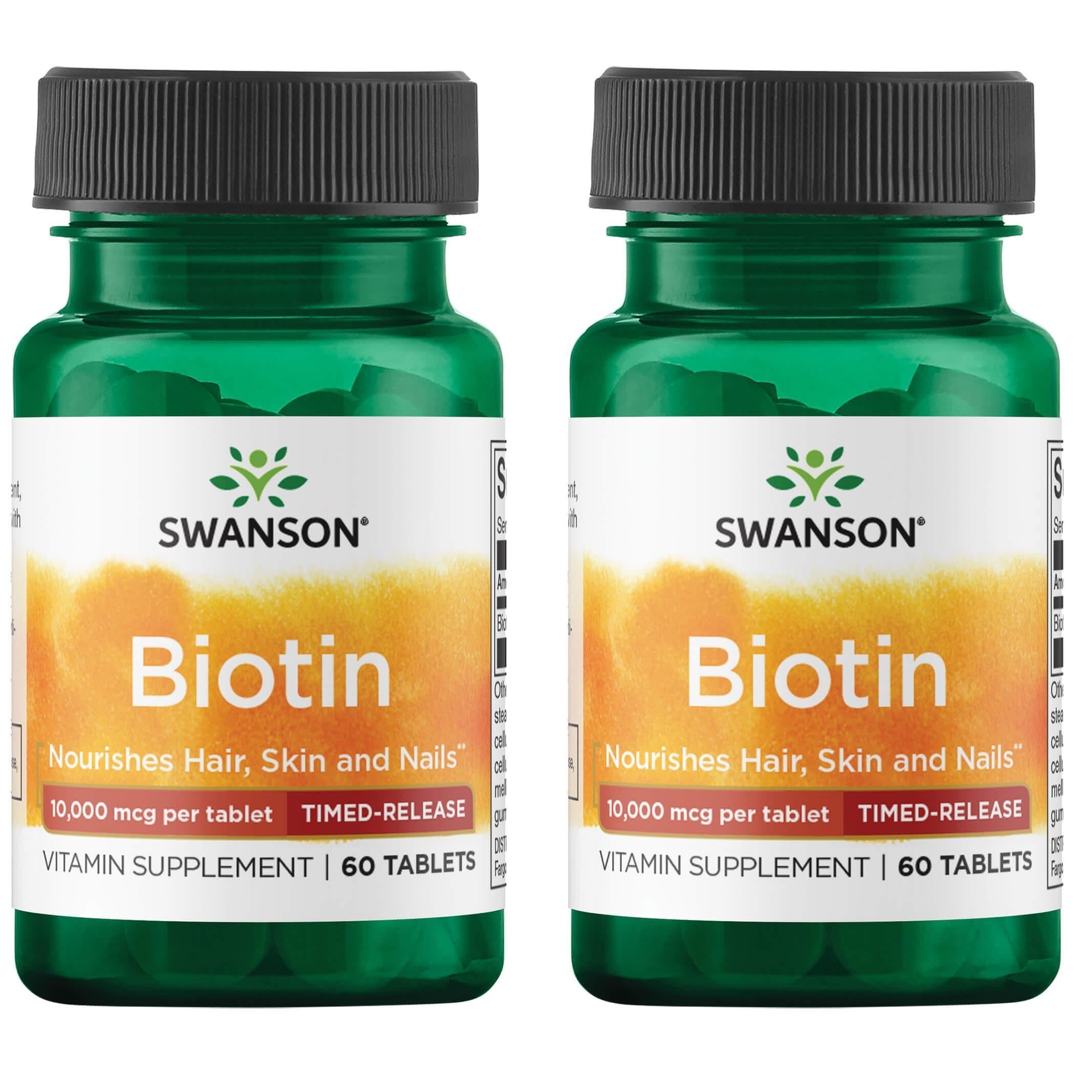 Swanson Biotine libération contrôlée pour cheveux, peau et ongles