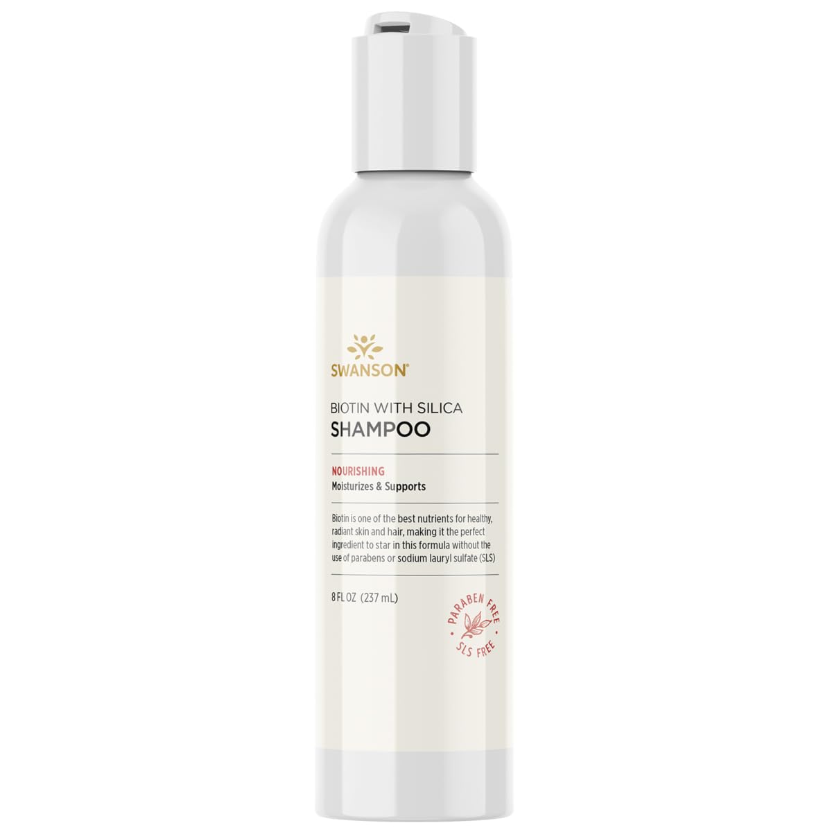Swanson Biotine Shampoing Silice - bouteille, revitalisant léger pour cheveux