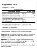 Boîte Swanson vitamine C bioflavonoïdes tamponnée, prise pratique en capsules.