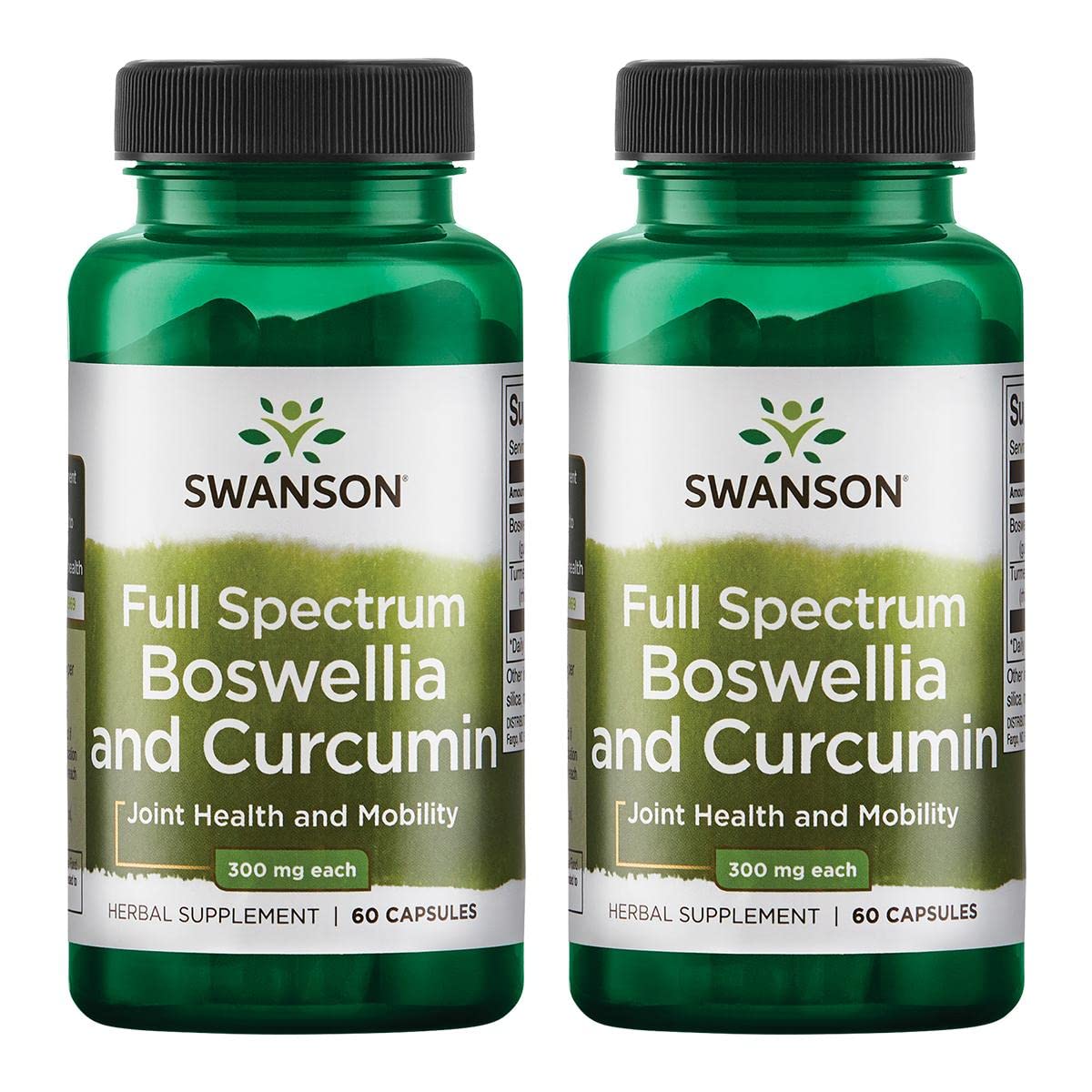 Swanson Boswellia Curcumin: capsules réunies pour une mobilité potentielle.