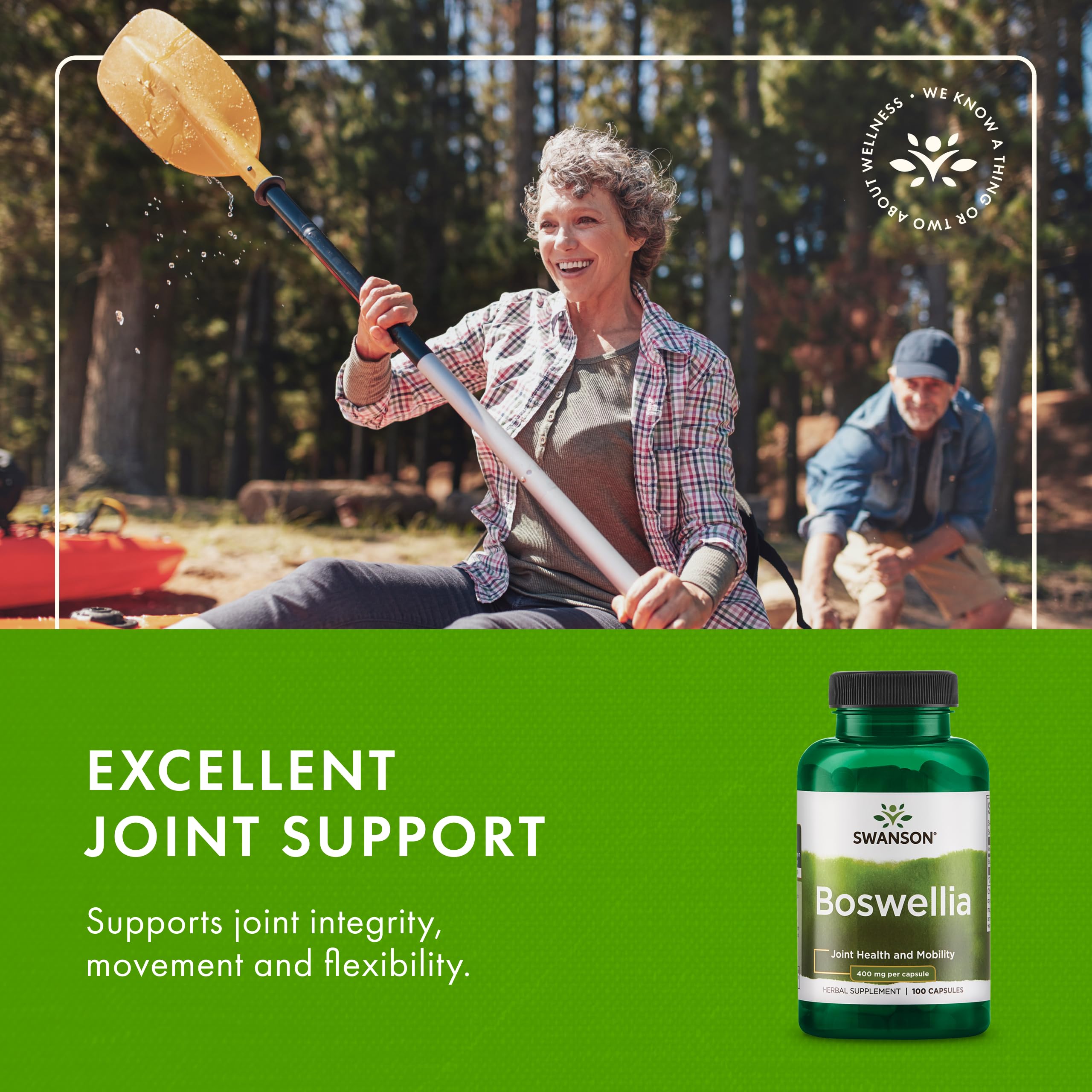 Swanson Boswellia – présentée en flacon pratique pour votre routine bien-être.