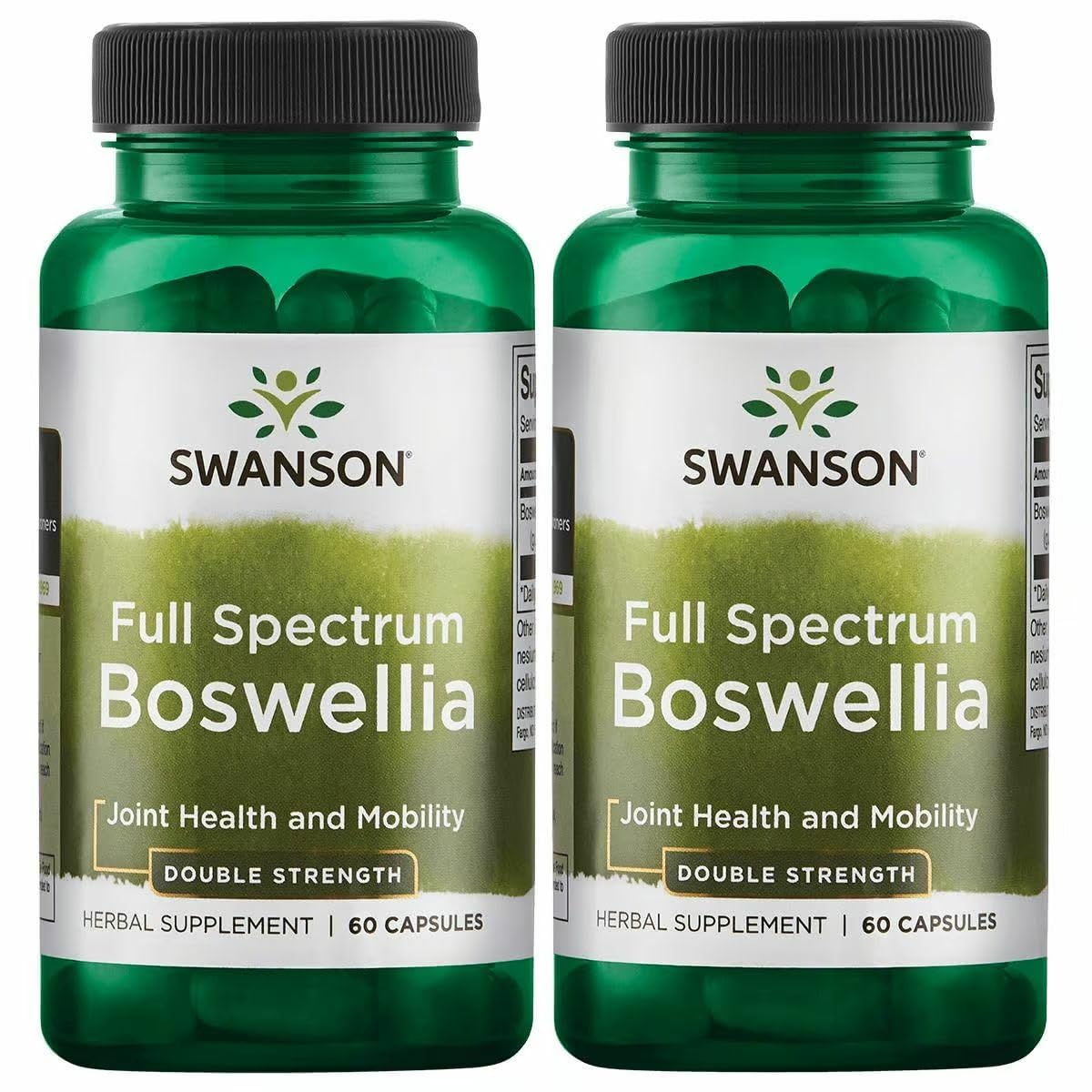 Capsules Swanson Boswellia Serrata dans une bouteille, soutien possible à la mobilité quotidienne.