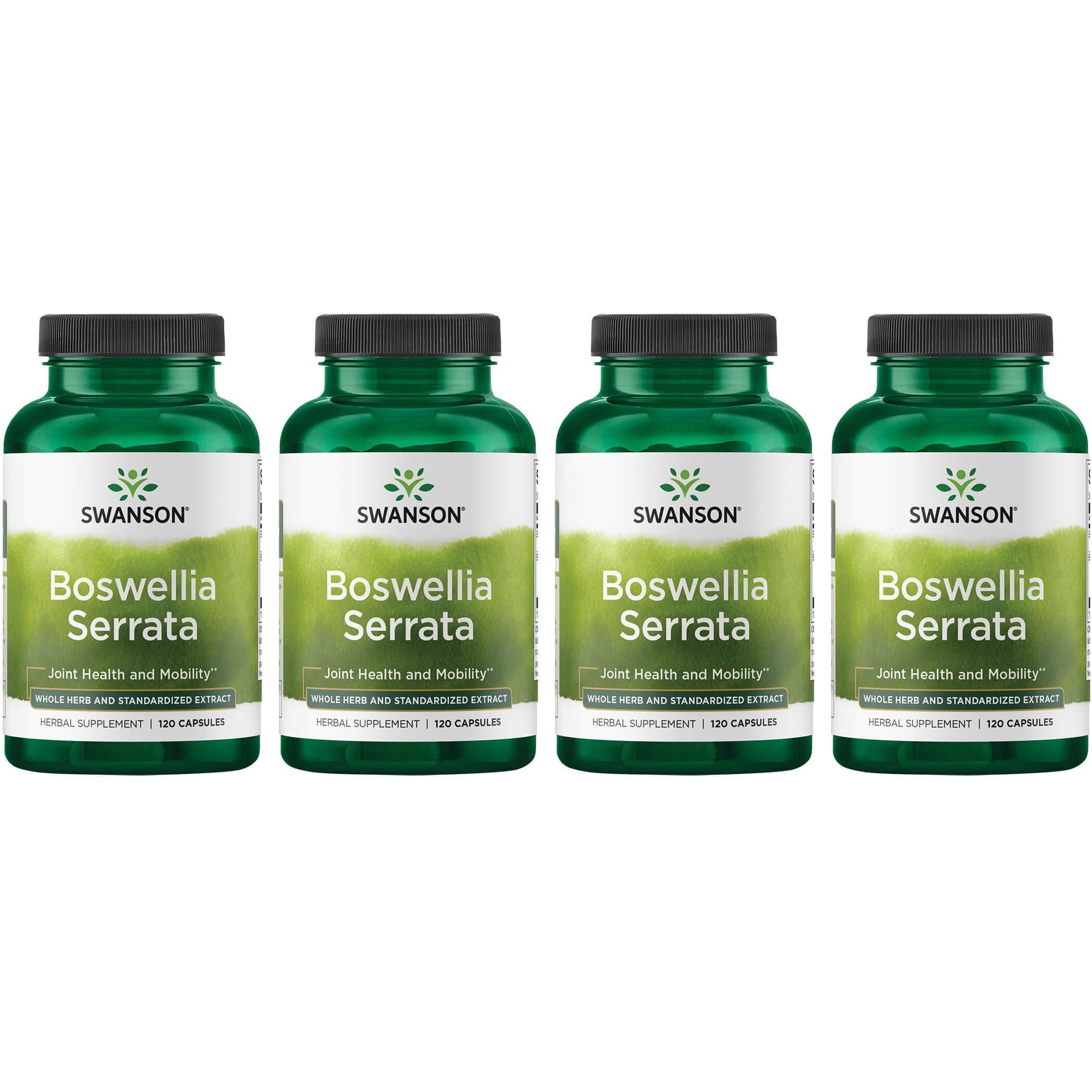 Swanson Boswellia Serrata – flacon et capsules, soutien potentiel mobilité et confort articulaire.