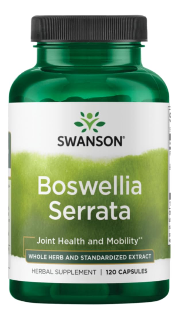 Swanson Boswellia Serrata, bouteille de capsules, soutien potentiel à la mobilité quotidienne