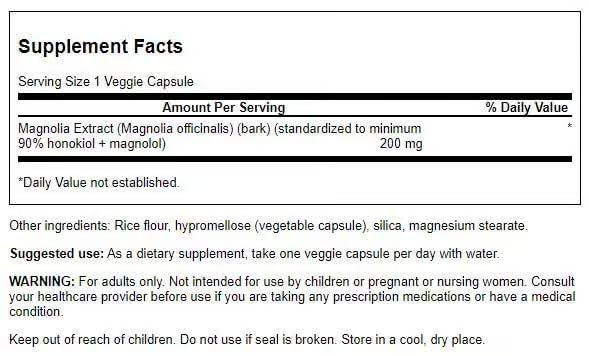 Swanson bouteille capsules magnolia – format pratique pour usage quotidien.