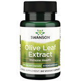 Flacon Swanson Extrait Feuille Olivier, 60 gélules, peut soutenir les défenses naturelles.