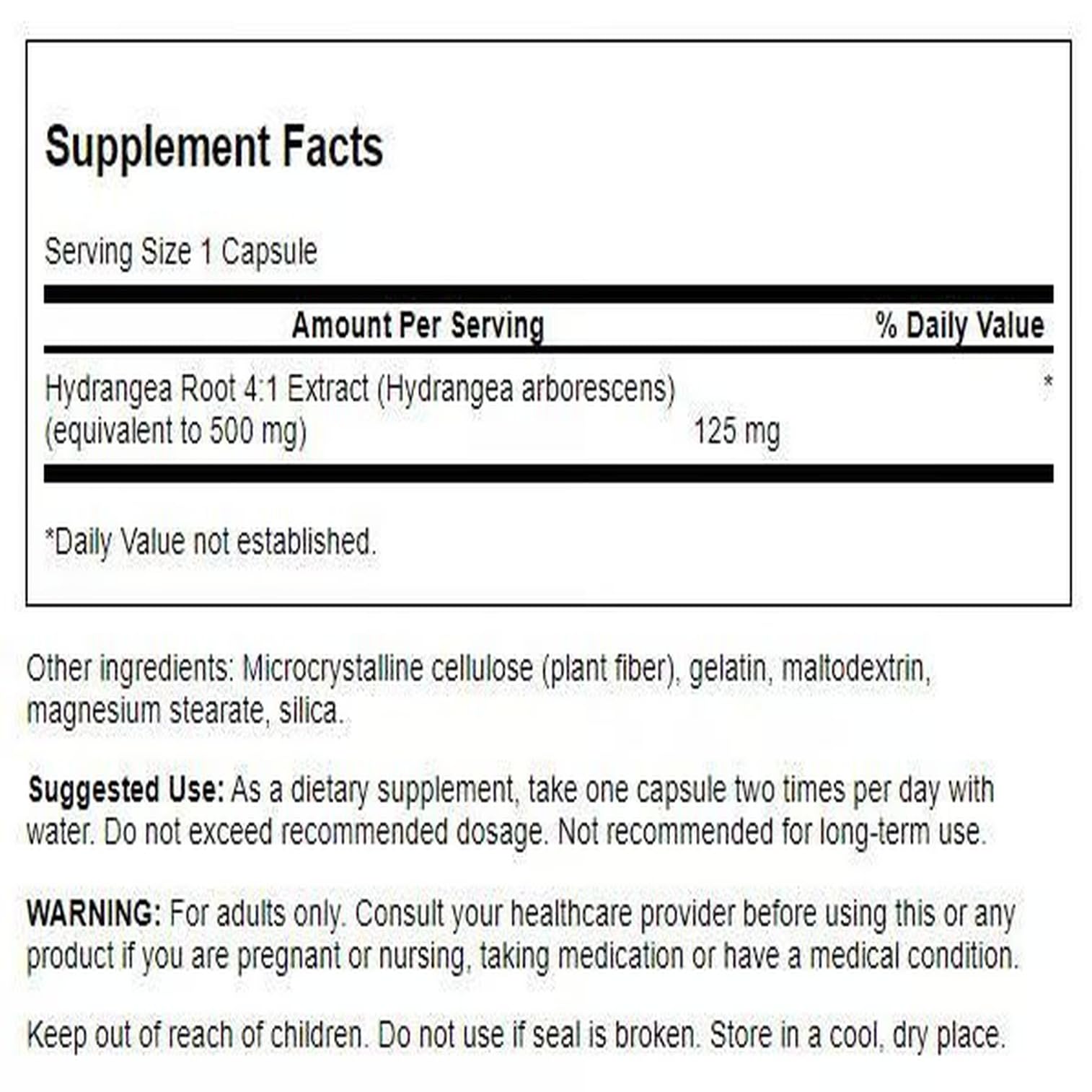 Bouteille Swanson Hydrangea: étiquette lisible et assurance de qualité.