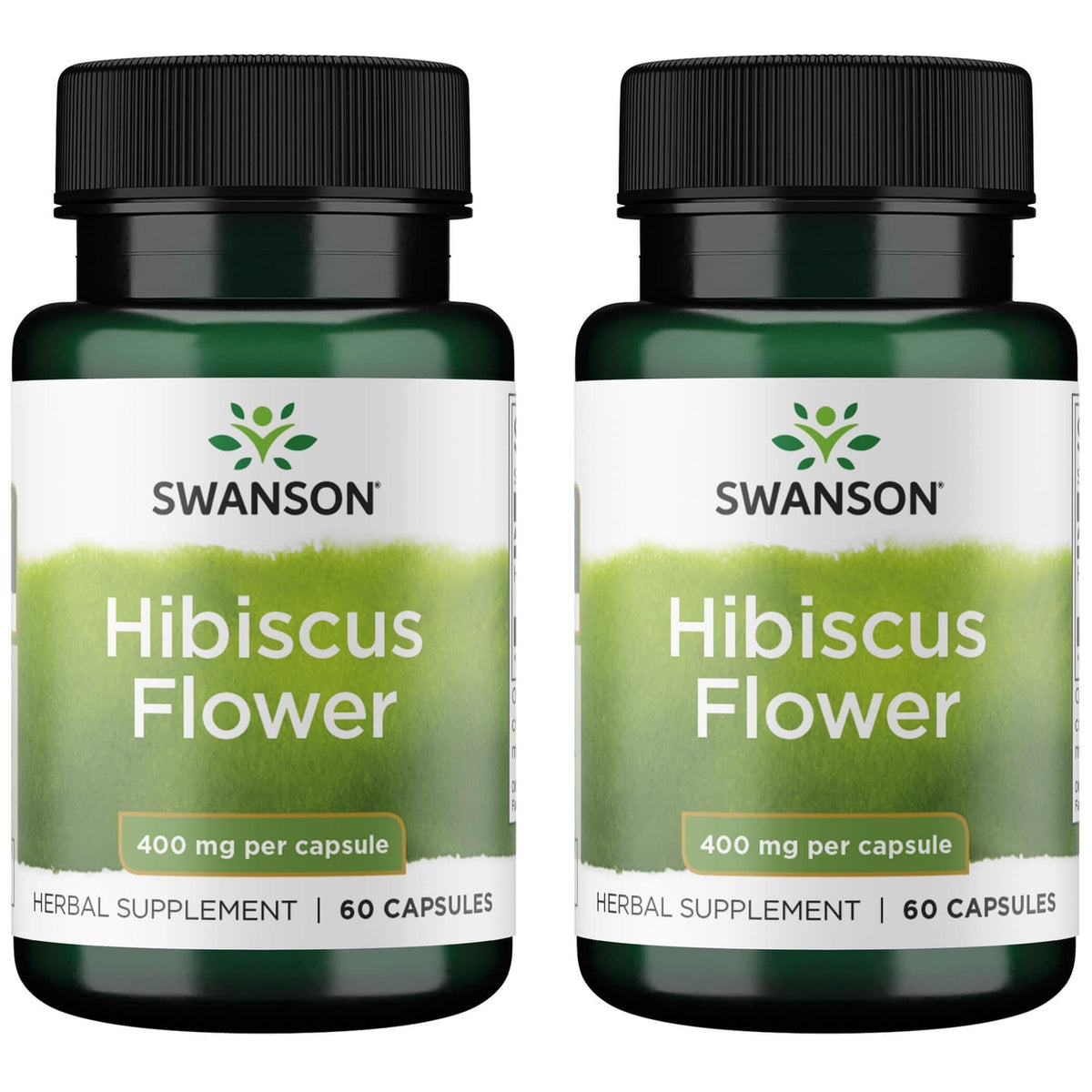 Swanson hibiscus: bouteille de capsules hibiscus avec actifs bioactifs pour le bien-être quotidien.