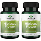 Swanson hibiscus: bouteille de capsules hibiscus avec actifs bioactifs pour le bien-être quotidien.