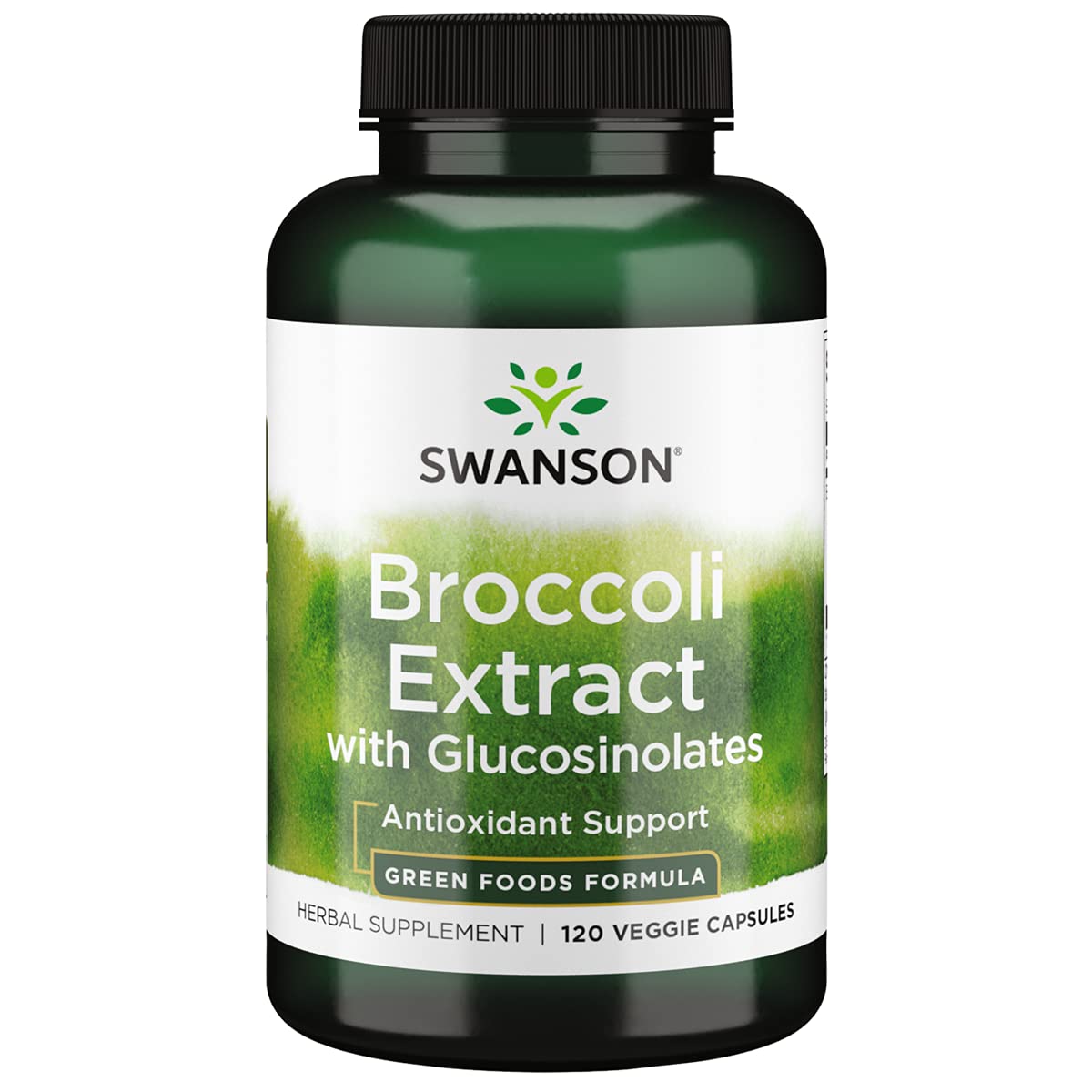 Swanson Brocoli avec glucosinolates – bouteille, apport nutritionnel concentré pour le quotidien.