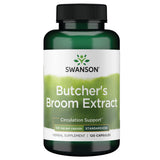Swanson Butcher's Broom capsules visibles en flacon, soutien possible au tonus vasculaire et à la circulation