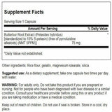 Capsules Swanson Butterbur Extract faciles à avaler pour un soutien quotidien