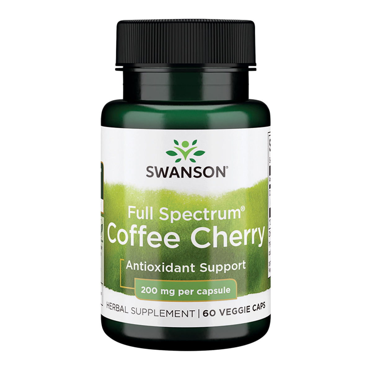 Swanson Café Cerise Complet – bouteille de gélules végétales riches en antioxydants.