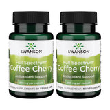 Swanson café cerise, capsules véganes; flacon clair et net démontrant le format pratique.