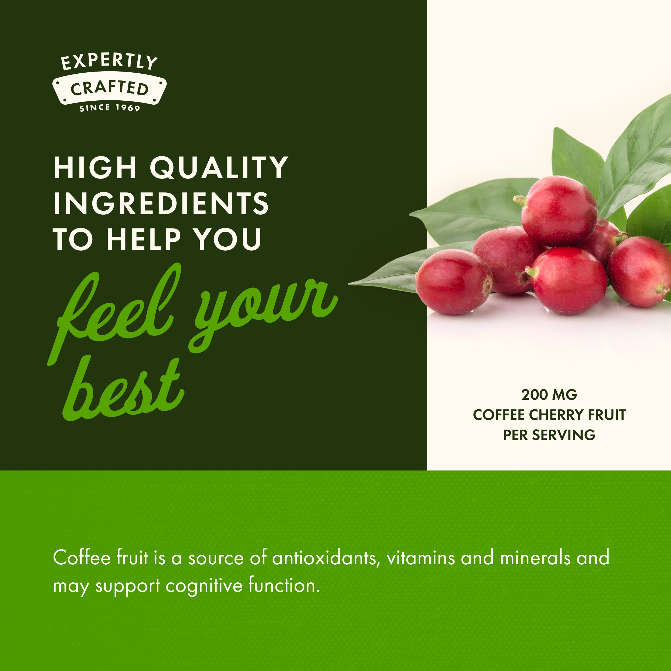 Emballage Swanson Café Cerise Complet – sans gluten et sans OGM.