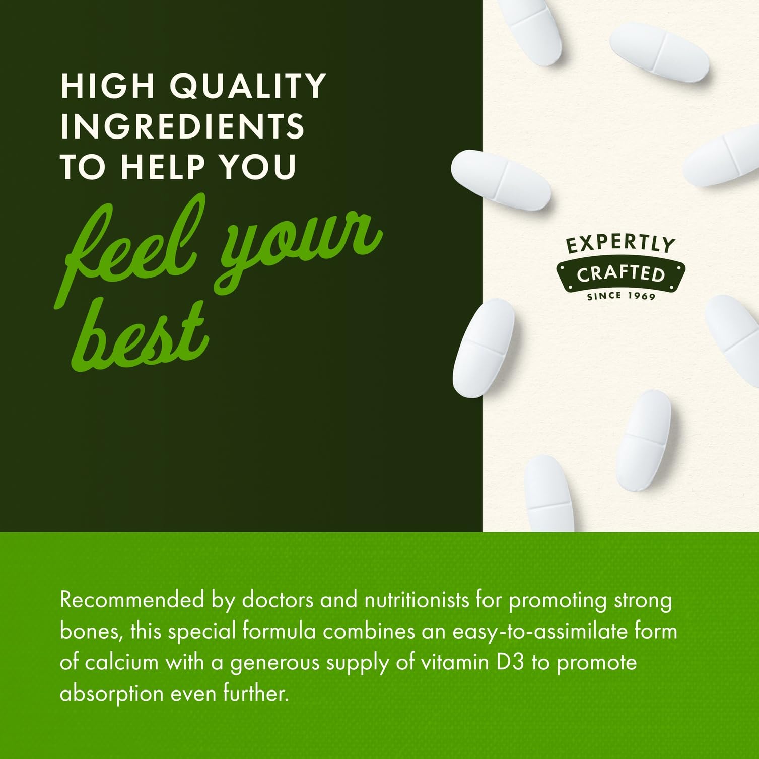 Swanson Calcium Citrate et Vitamine D3, présentation en 2 paquets, pratique pour la routine.