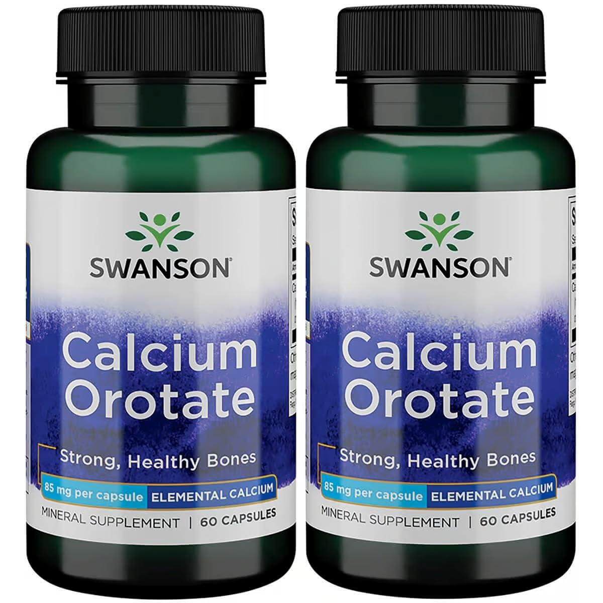 Swanson Calcium Orotate 85 mg, flacon – soutien minéral quotidien et prise pratique.
