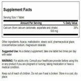 Swanson Calcium tablettes blanches, faciles à prendre lors des routines quotidiennes