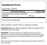Swanson Calendula: étiquette produit, non-OGM et informations pratiques