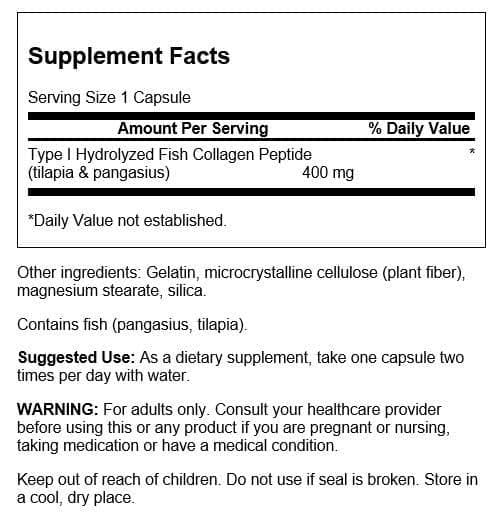 Capsules hydrolysées Swanson en gros plan, texture fine et ingestion facile.