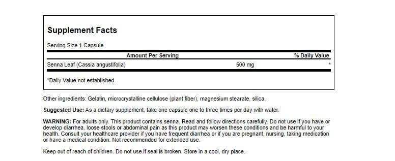 Capsules Swanson Senna – usage possible pour soutenir la régularité digestive