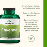 Swanson Cayenne: métabolisme et énergie — utilisation quotidienne possible.