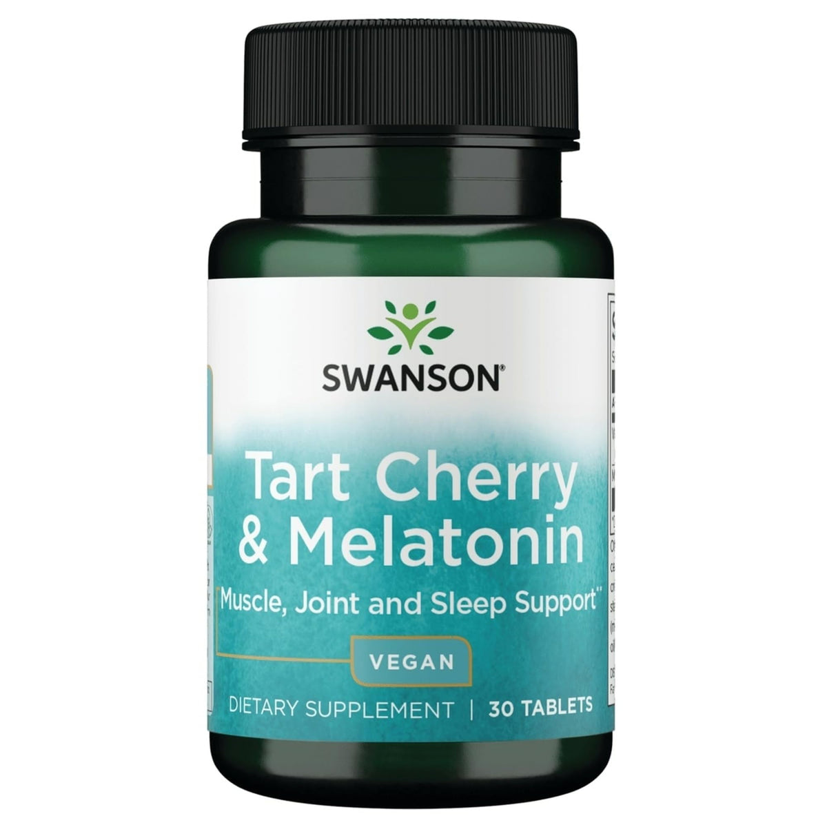 Swanson cerise acide et mélatonine – bouteille, soutien sommeil naturel potentiel.