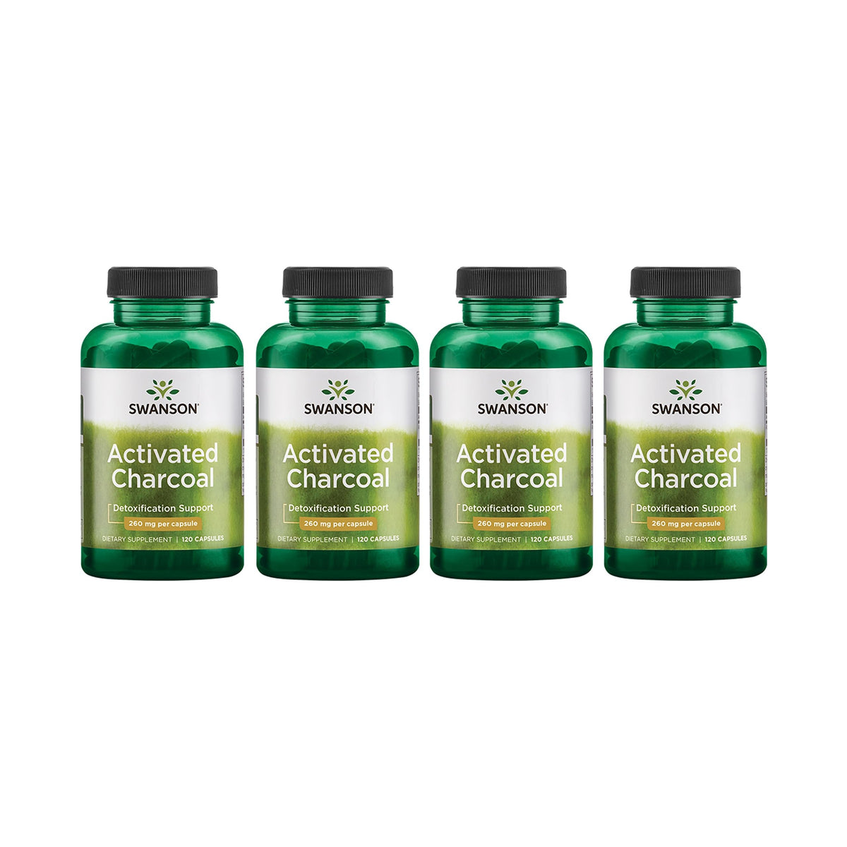 Swanson Charbon Actif – capsules: soutien digestif potentiel après repas.