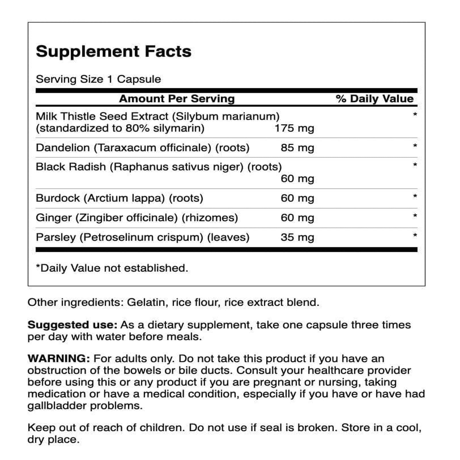 Swanson Chardon-Marie: 60-capsules, dosage pratique pour une routine quotidienne.