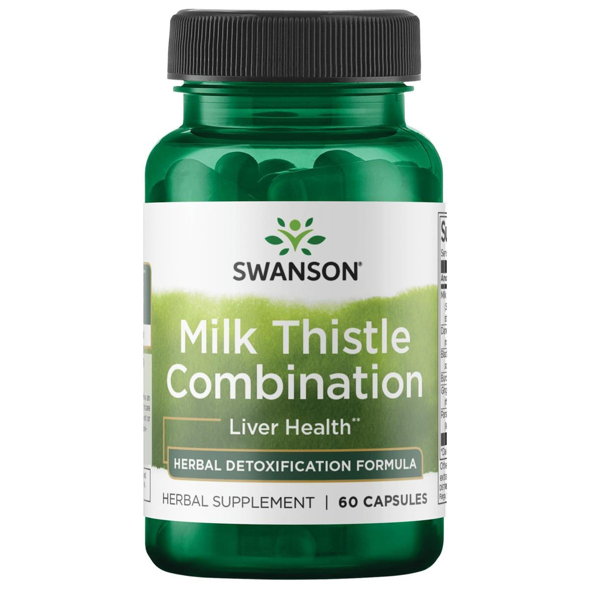 Swanson Chardon-Marie: bouteille-capsules, soutien potentiel du foie et antioxydant.