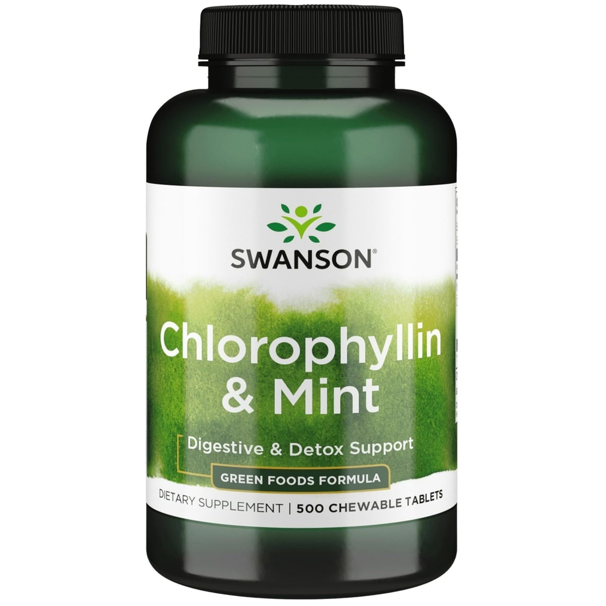 Swanson Chlorophyllin et Menthe, bouteille: fraîcheur durable pour le quotidien.