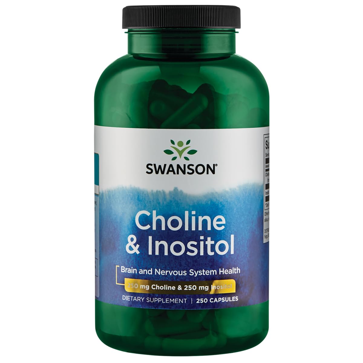 Swanson Choline et Inositol – Bouteille: soutien potentiel à la relaxation mentale.