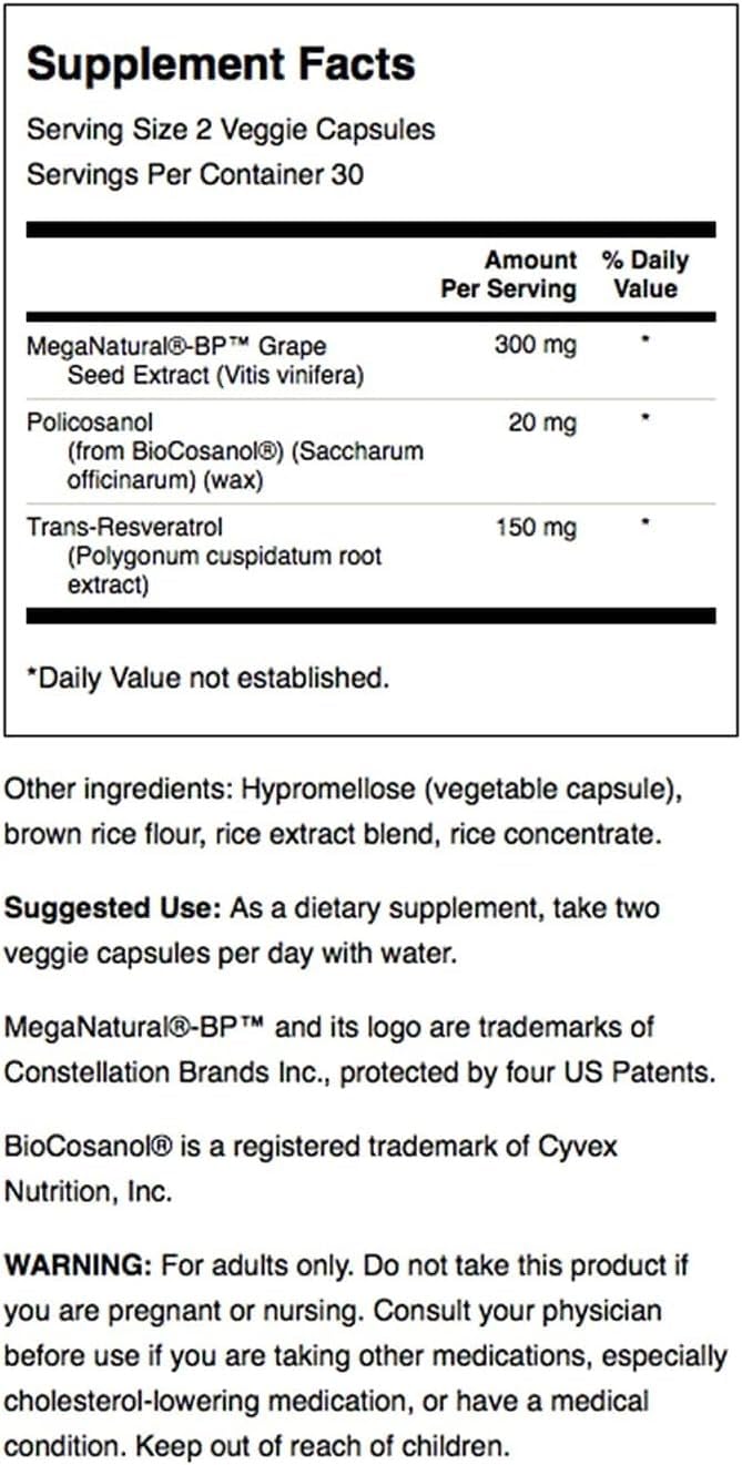 Swanson Coeur Pur bouteille image, antioxydant résveratrol naturel pour la vitalité quotidienne.