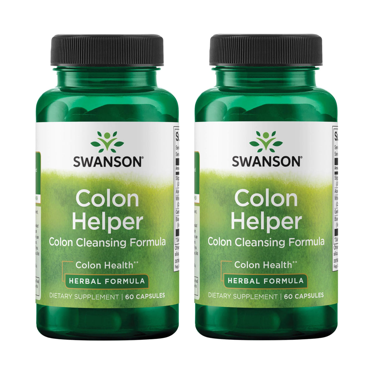 Swanson Colon Helper : bouteille de gélules, soutien digestif potentiel pour les habitudes quotidiennes.