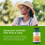 Swanson capsules bêta-carotène, antioxydant naturel, intégration simple à votre quotidien.