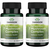 Swanson Complexe 7 Champignons: flacon de 60 gélules végétales, soutien potentiel au bien-être général.