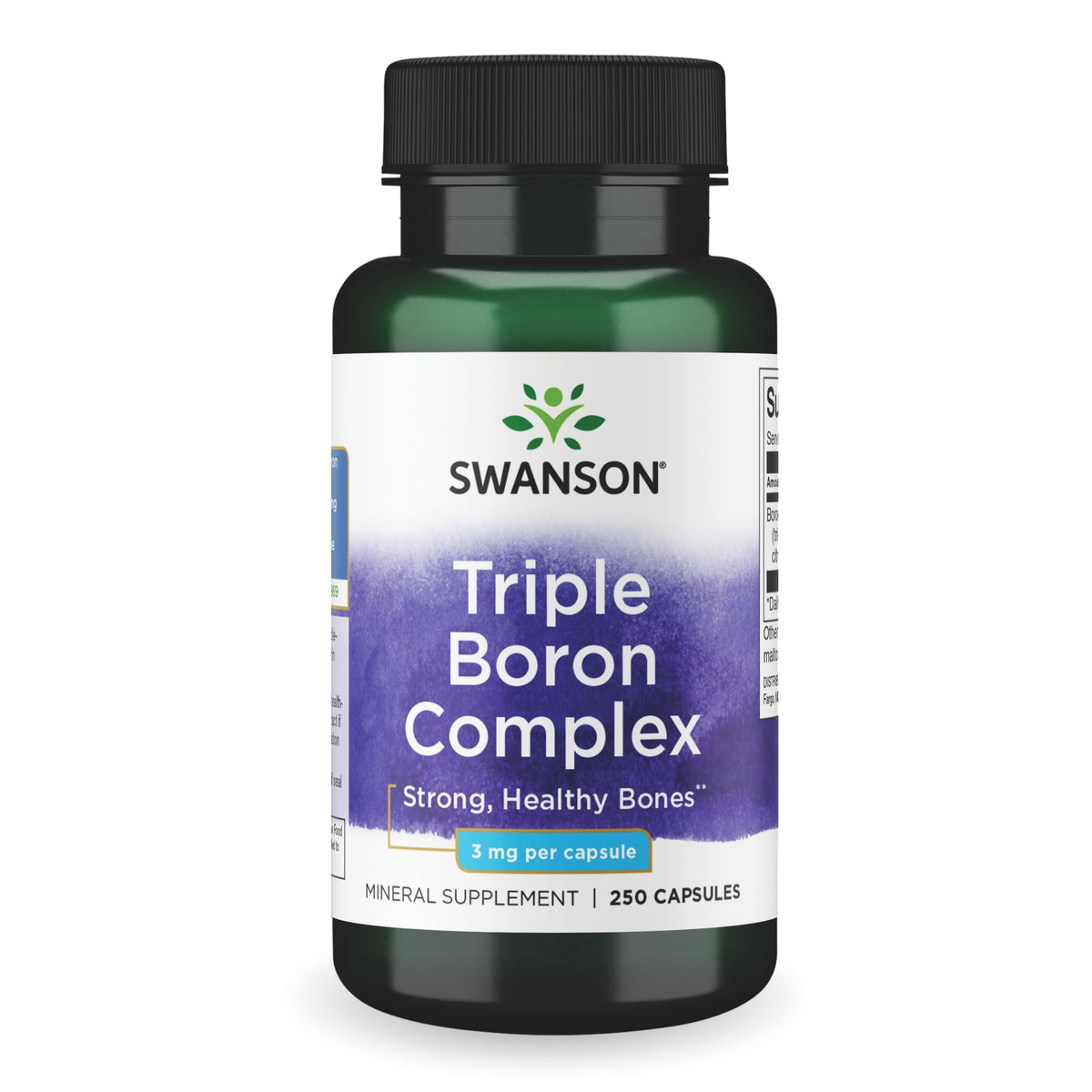 Swanson Complexe triple de bore - Bouteille capsules, soutien potentiel des os.