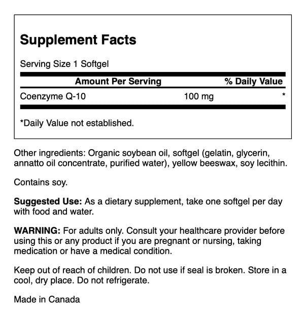 Swanson CoQ10 100 mg – étiquette claire et antioxydants potentiels