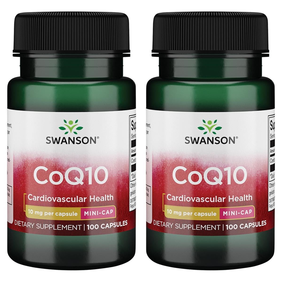 Swanson CoQ10 - Bouteille avec mini gélules faciles à avaler pour la routine quotidienne.