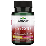 Swanson CoQ10, bouteille de gélules molles pour le soutien cardiovasculaire.