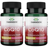 Swanson CoQ10 – bouteille de gélules molles 400 mg, soutien potentiel au cœur et énergie.