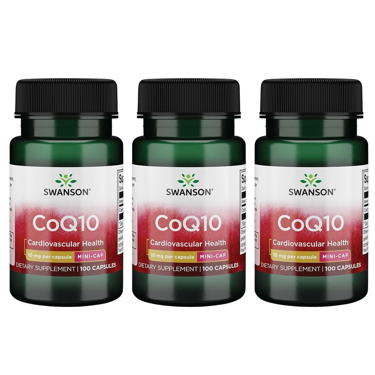 Swanson CoQ10 Mini Cap — bouteille de gélules prête à l’emploi.