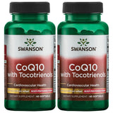 Swanson CoQ10 avec tocotriénols, bouteille, offre un soutien potentiel à l'énergie quotidienne.