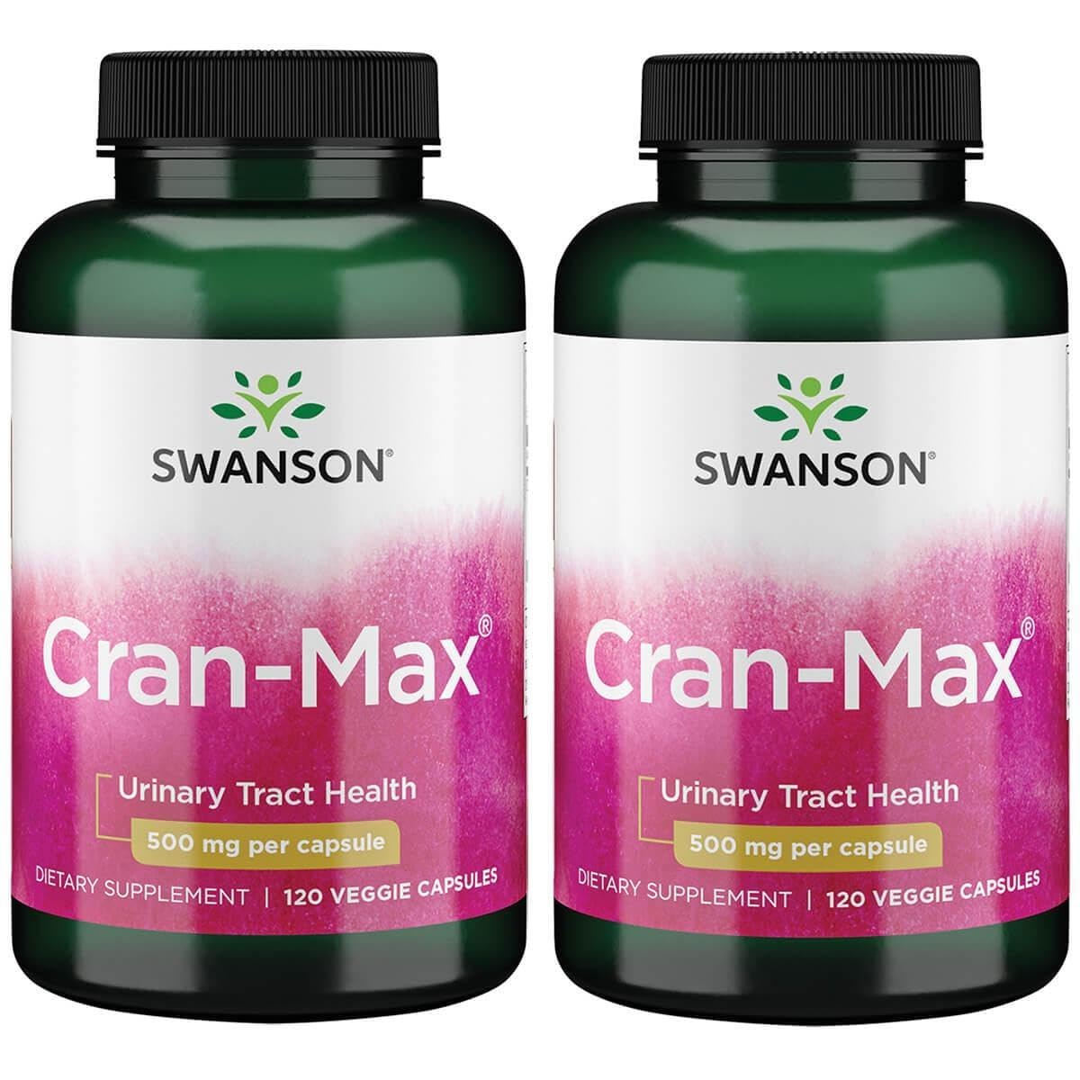 Swanson Cran-Max, capsules végétales, soutien potentiel des fonctions urinaires et rénales.