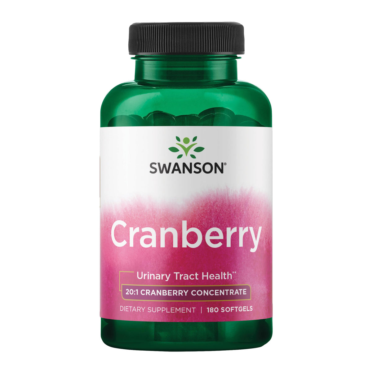 Swanson Cranberry – Bouteille: gélules pratiques pour routine urinaire potentielle.